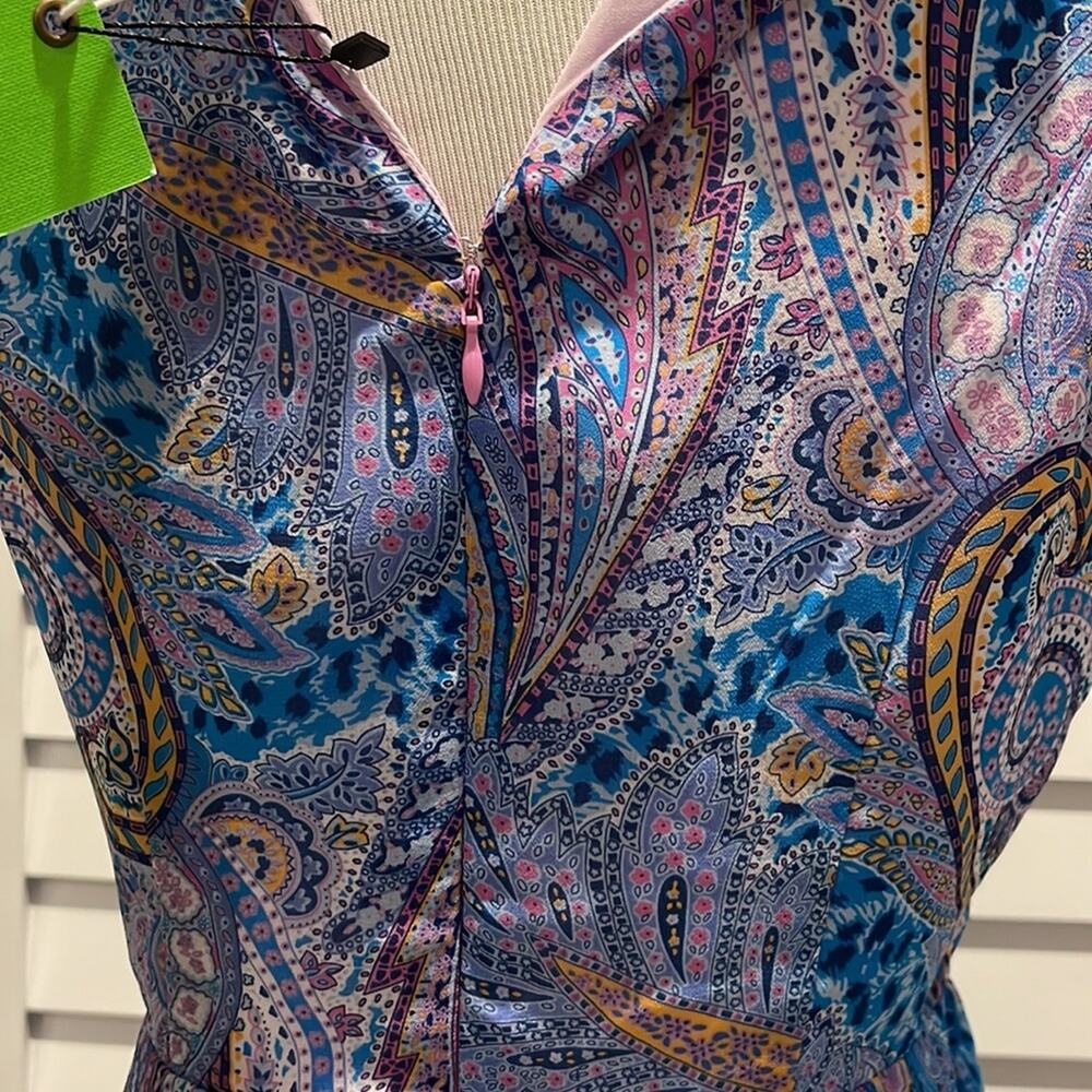 Sam Edelman NWT Summer Paisley Ruffled MIDI Dress, lined and gorgeous. - Picture 15 of 16
